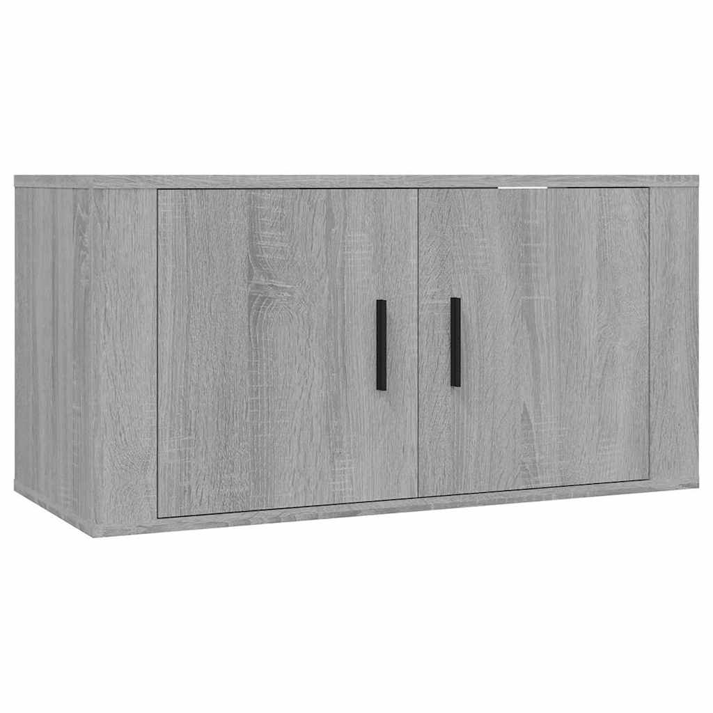 TV-Wandschränke 3 Stk. Grau Sonoma 80x34,5x40 cm
