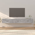 TV-Wandschränke 3 Stk. Betongrau 100x34,5x40 cm