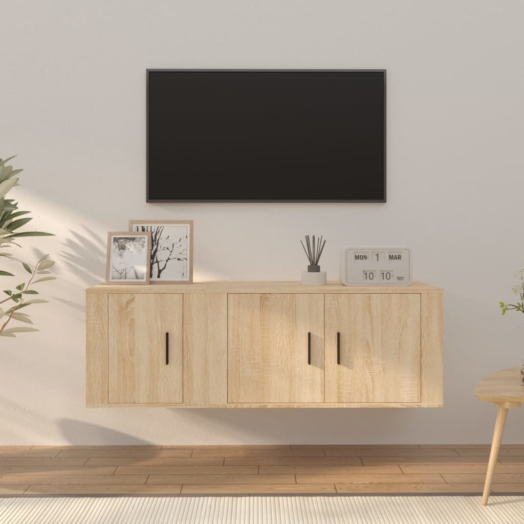 2-tlg. TV-Schrank-Set Sonoma-Eiche Holzwerkstoff