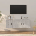 2-tlg. TV-Schrank-Set Grau Sonoma Holzwerkstoff