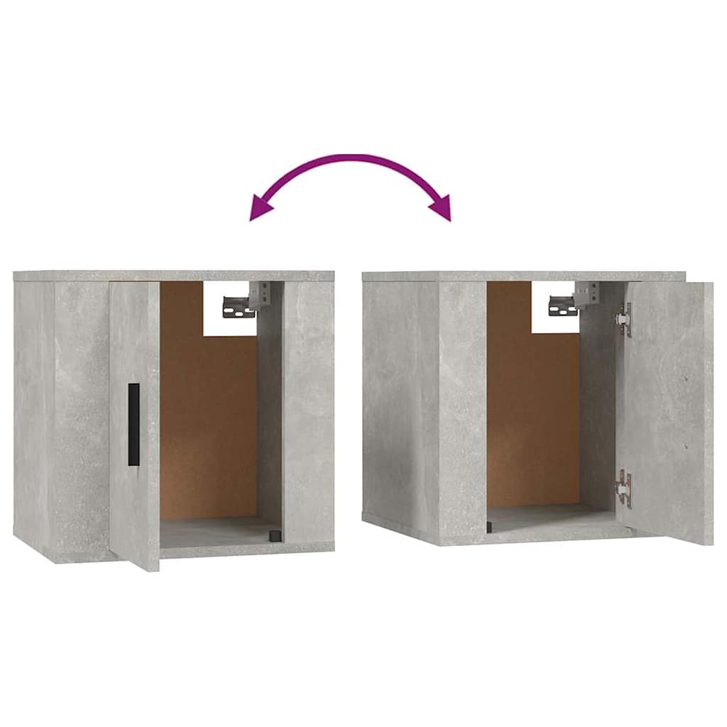 2-tlg. TV-Schrank-Set Betongrau Holzwerkstoff