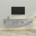 4-tlg. TV-Schrank-Set Grau Sonoma Holzwerkstoff