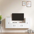 4-tlg. TV-Schrank-Set Weiß Holzwerkstoff