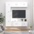 7-tlg. TV-Schrank-Set Weiß Holzwerkstoff
