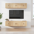 6-tlg. TV-Schrank-Set Sonoma-Eiche Holzwerkstoff