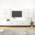 6-tlg. TV-Schrank-Set Weiß Holzwerkstoff