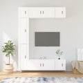 7-tlg. TV-Schrank-Set Weiß Holzwerkstoff