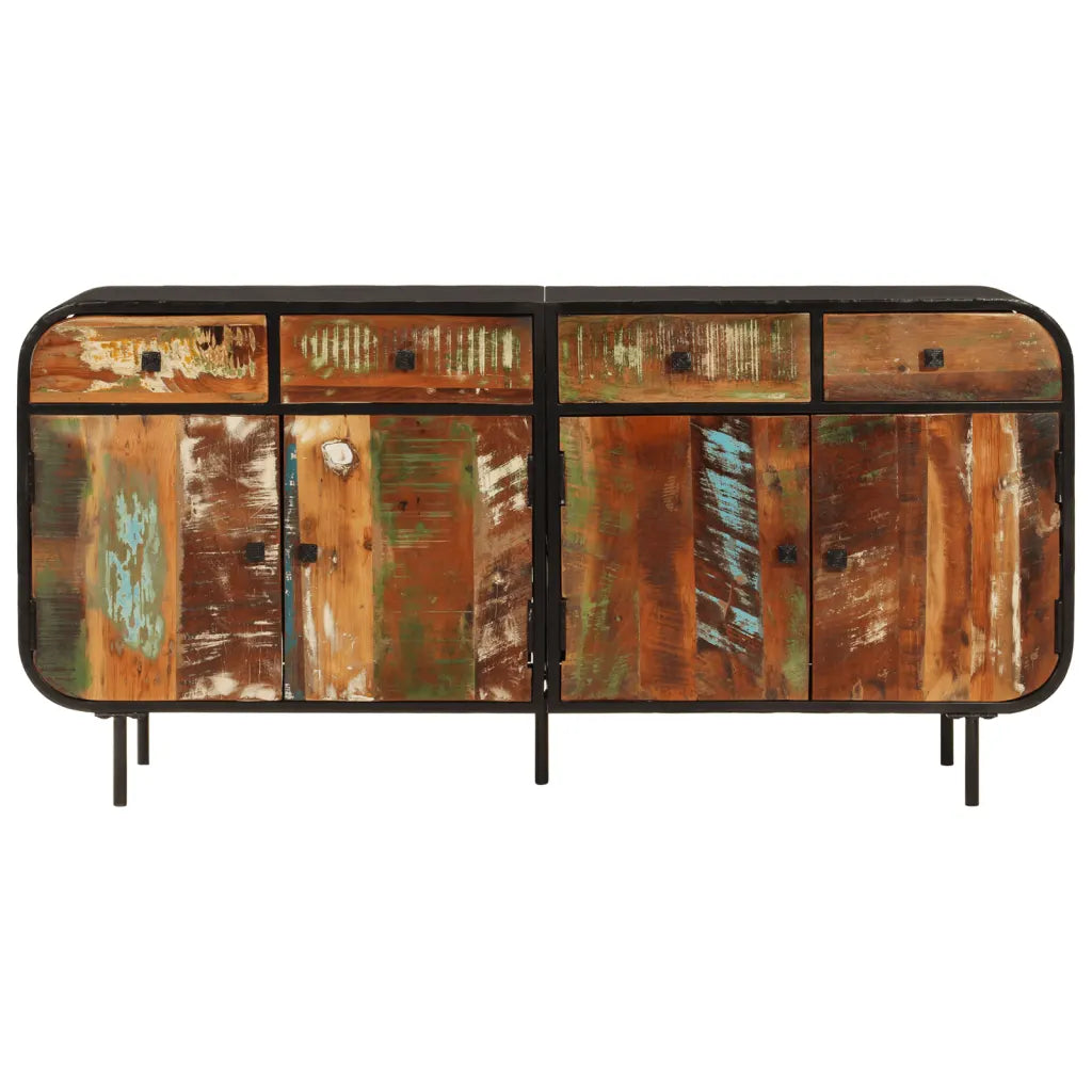 Sideboard 140 × 35 × 70 cm aus Altholz und Metall