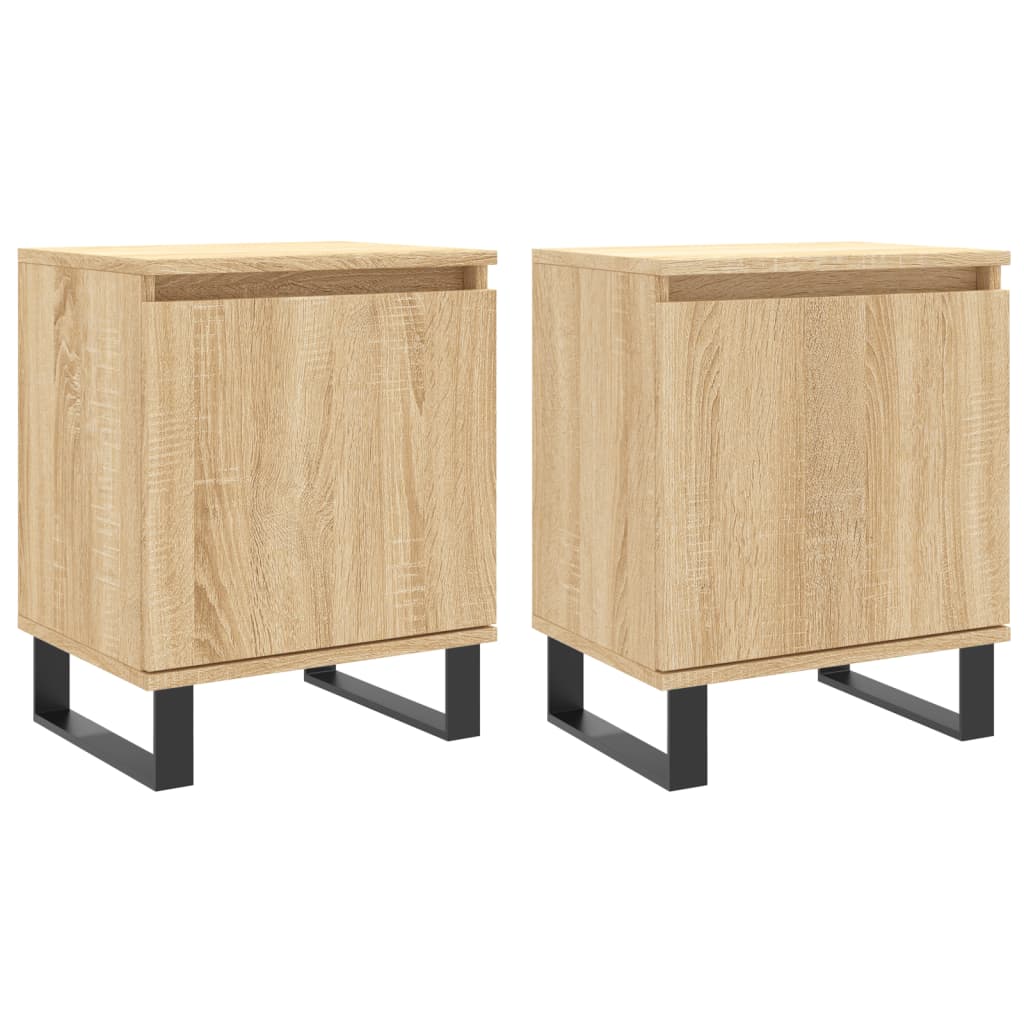 Nachttische 2 Stk. Sonoma-Eiche 40x30x50 cm Holzwerkstoff