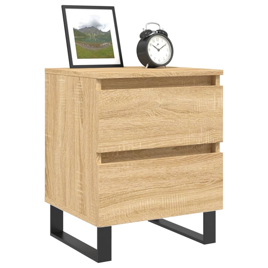Nachttische 2 Stk. Sonoma-Eiche 40x35x50 cm Holzwerkstoff