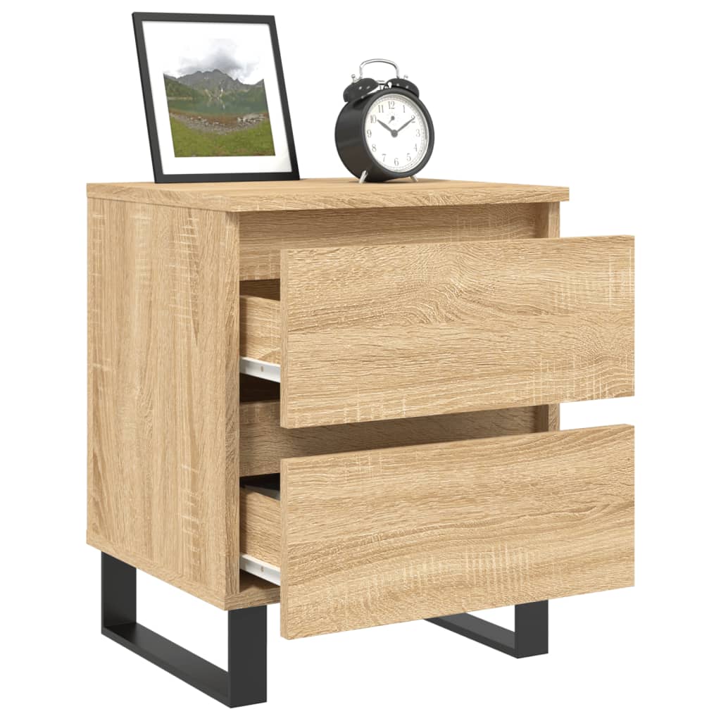 Nachttische 2 Stk. Sonoma-Eiche 40x35x50 cm Holzwerkstoff