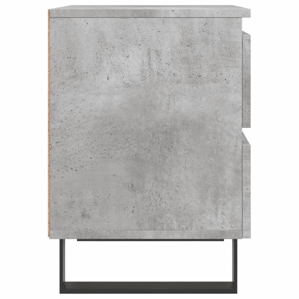 Nachttische 2 Stk. Betongrau 40x35x50 cm Holzwerkstoff