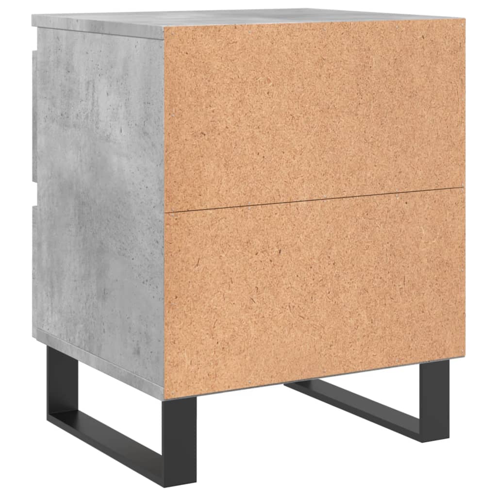 Nachttische 2 Stk. Betongrau 40x35x50 cm Holzwerkstoff