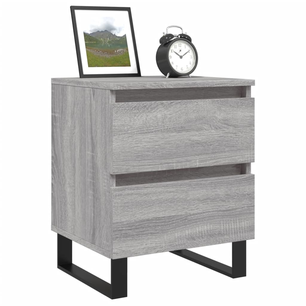 Nachttisch Grau Sonoma 40x35x50 cm Holzwerkstoff