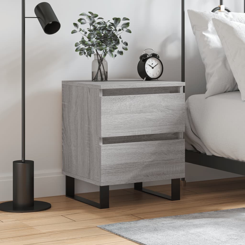 Nachttisch Grau Sonoma 40x35x50 cm Holzwerkstoff