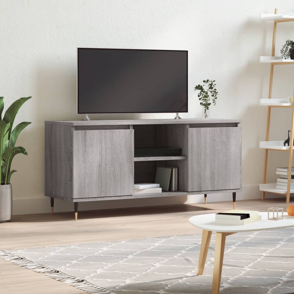 TV-Schrank Grau Sonoma 104x35x50 cm Holzwerkstoff