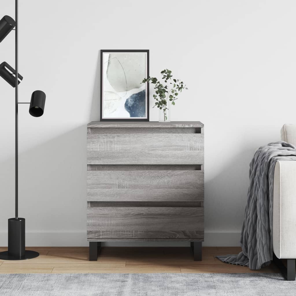 Sideboard Grau Sonoma 60x35x70 cm Holzwerkstoff