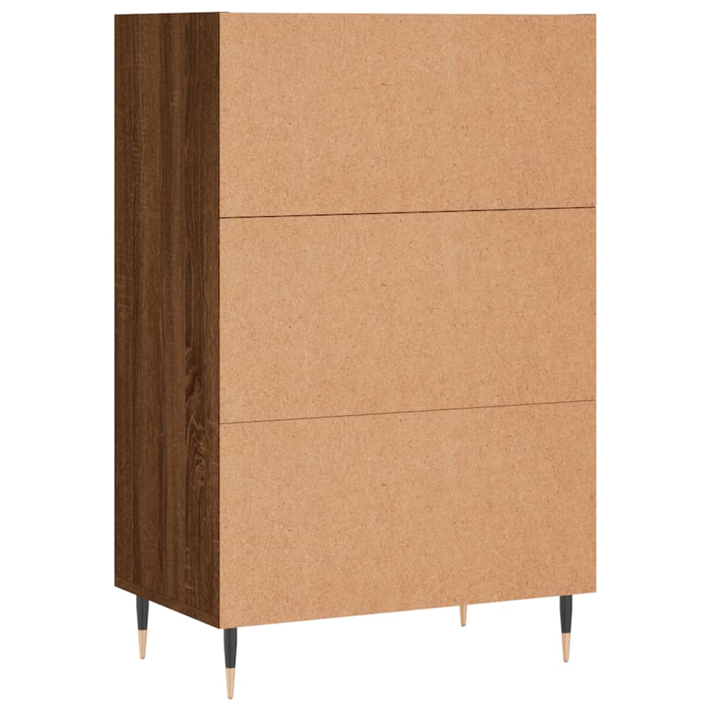 Highboard Braun Eichen-Optik 57x35x90 cm Holzwerkstoff
