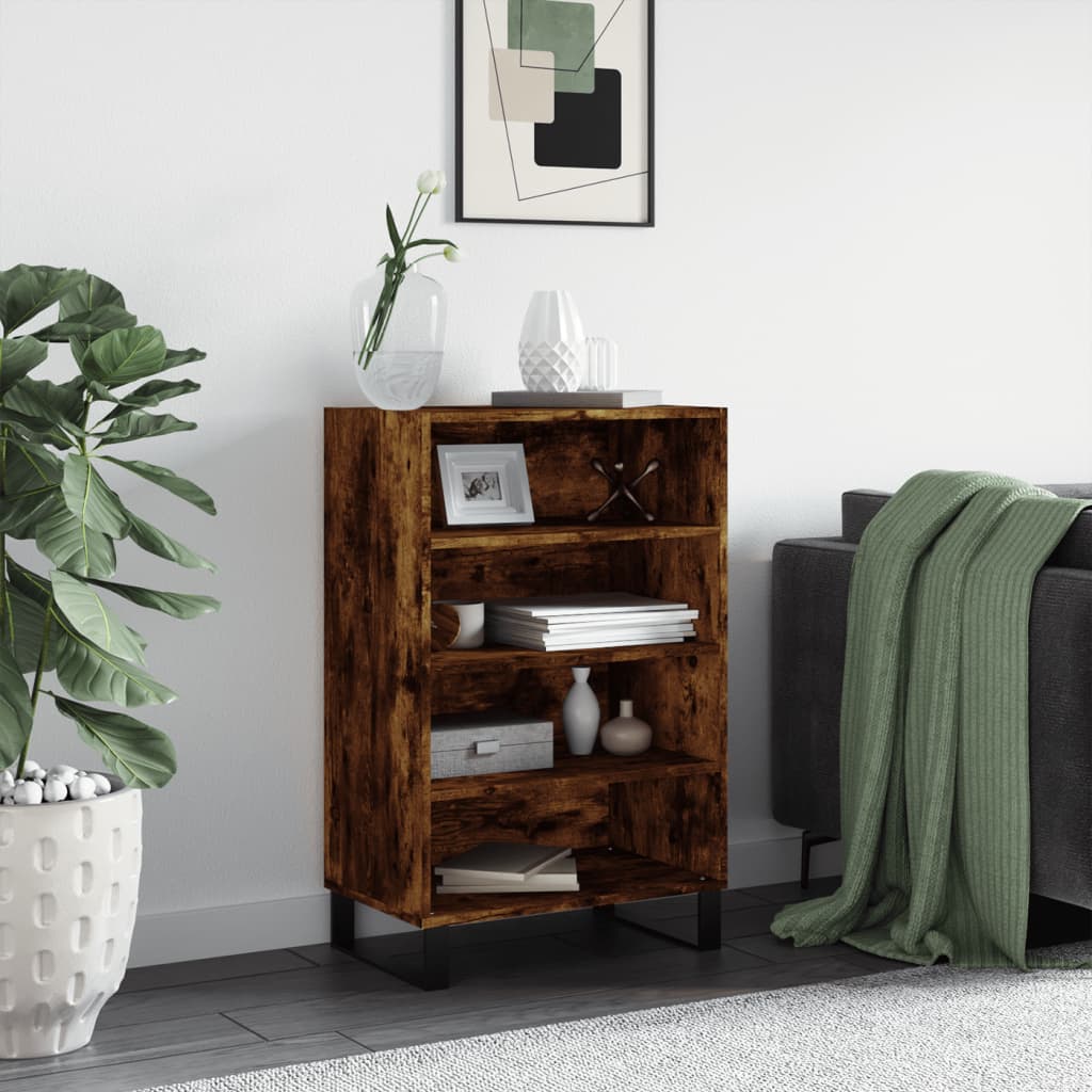 Highboard Räuchereiche 57x35x90 cm Holzwerkstoff
