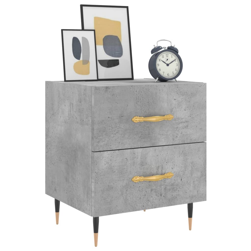 Nachttisch Betongrau 40x35x47,5 cm Holzwerkstoff