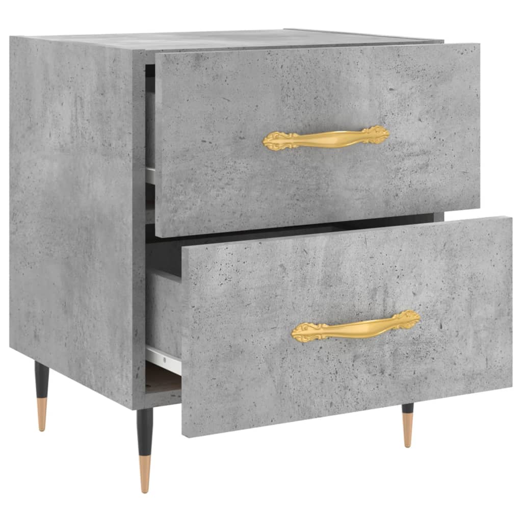 Nachttisch Betongrau 40x35x47,5 cm Holzwerkstoff