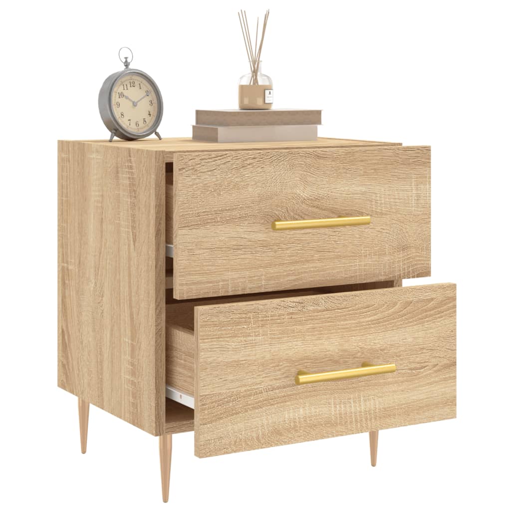 Nachttische 2 Stk. Sonoma-Eiche 40x35x47,5 cm Holzwerkstoff