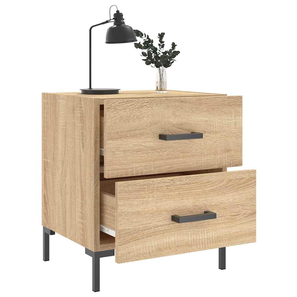 Nachttische 2 Stk. Sonoma-Eiche 40x35x47,5 cm Holzwerkstoff