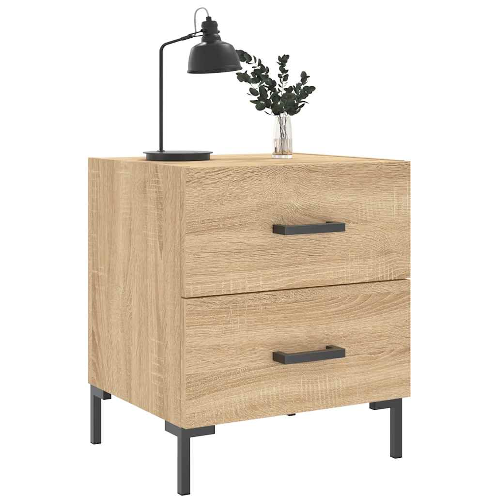 Nachttische 2 Stk. Sonoma-Eiche 40x35x47,5 cm Holzwerkstoff