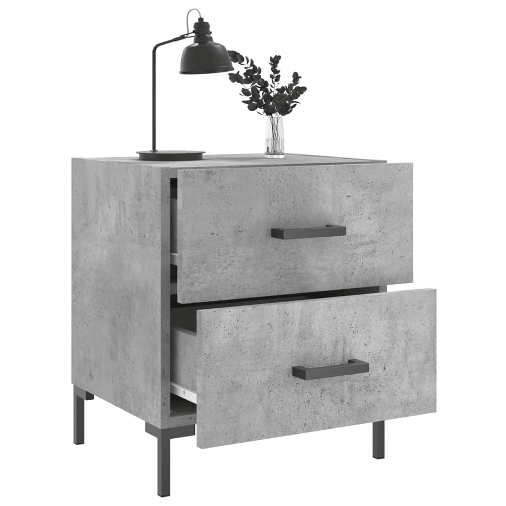 Nachttisch Betongrau 40x35x47,5 cm Holzwerkstoff