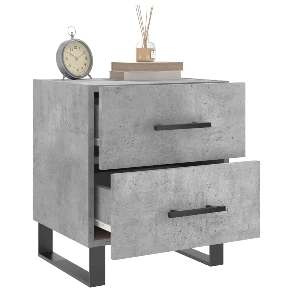 Nachttisch Betongrau 40x35x47,5 cm Holzwerkstoff