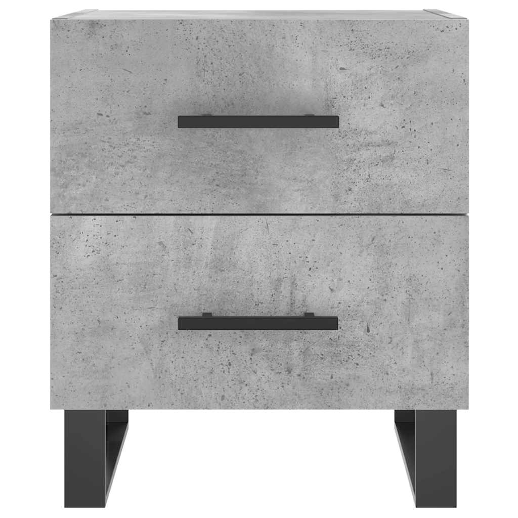 Nachttische 2 Stk. Betongrau 40x35x47,5 cm Holzwerkstoff