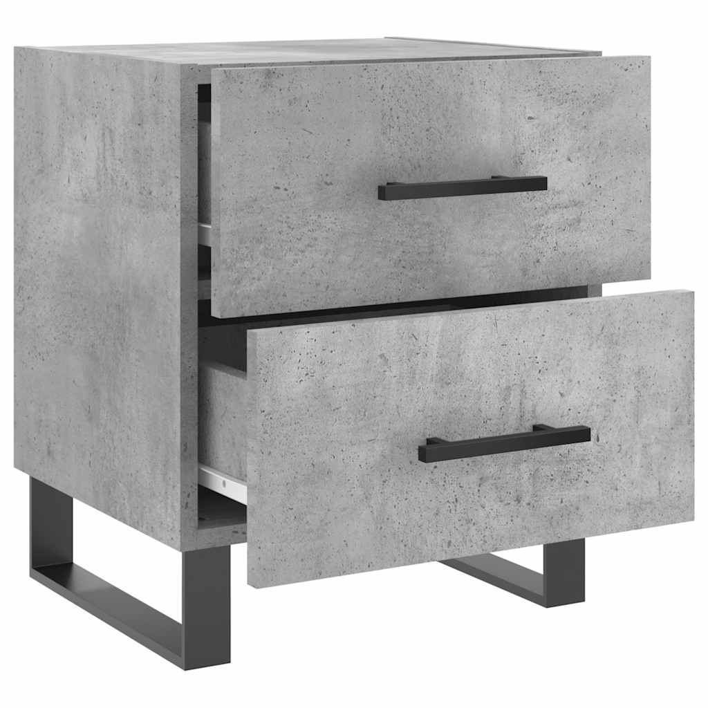 Nachttische 2 Stk. Betongrau 40x35x47,5 cm Holzwerkstoff