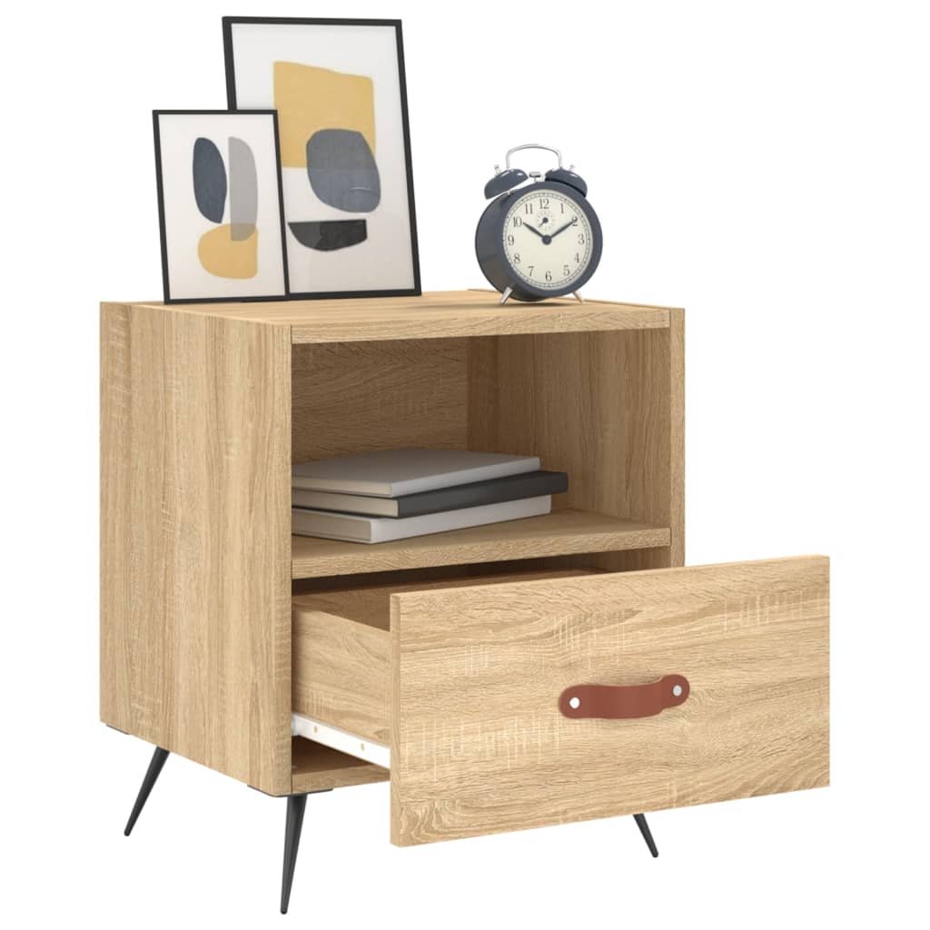 Nachttische 2 Stk. Sonoma-Eiche 40x35x47,5 cm Holzwerkstoff