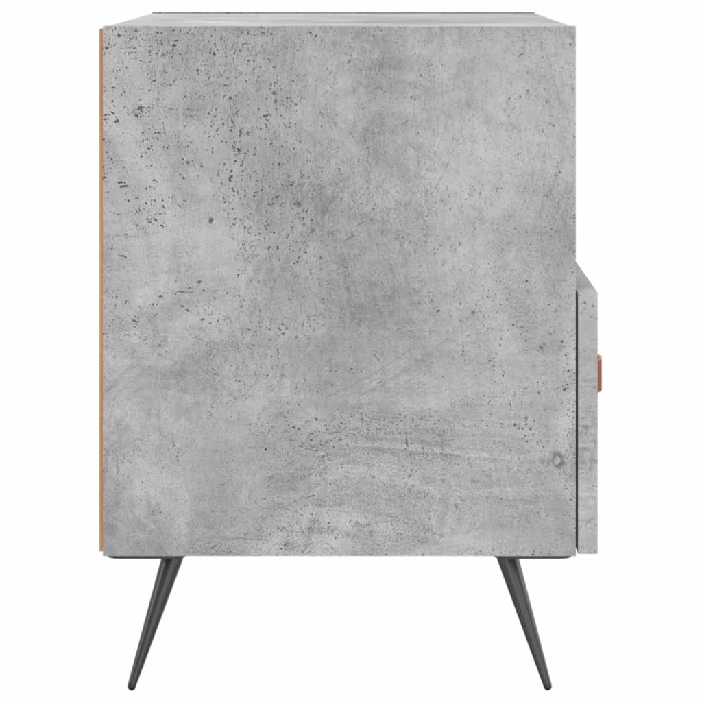 Nachttische 2 Stk. Betongrau 40x35x47,5 cm Holzwerkstoff