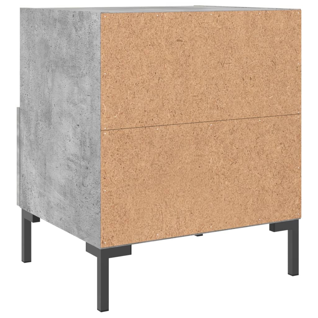 Nachttische 2 Stk. Betongrau 40x35x47,5 cm Holzwerkstoff