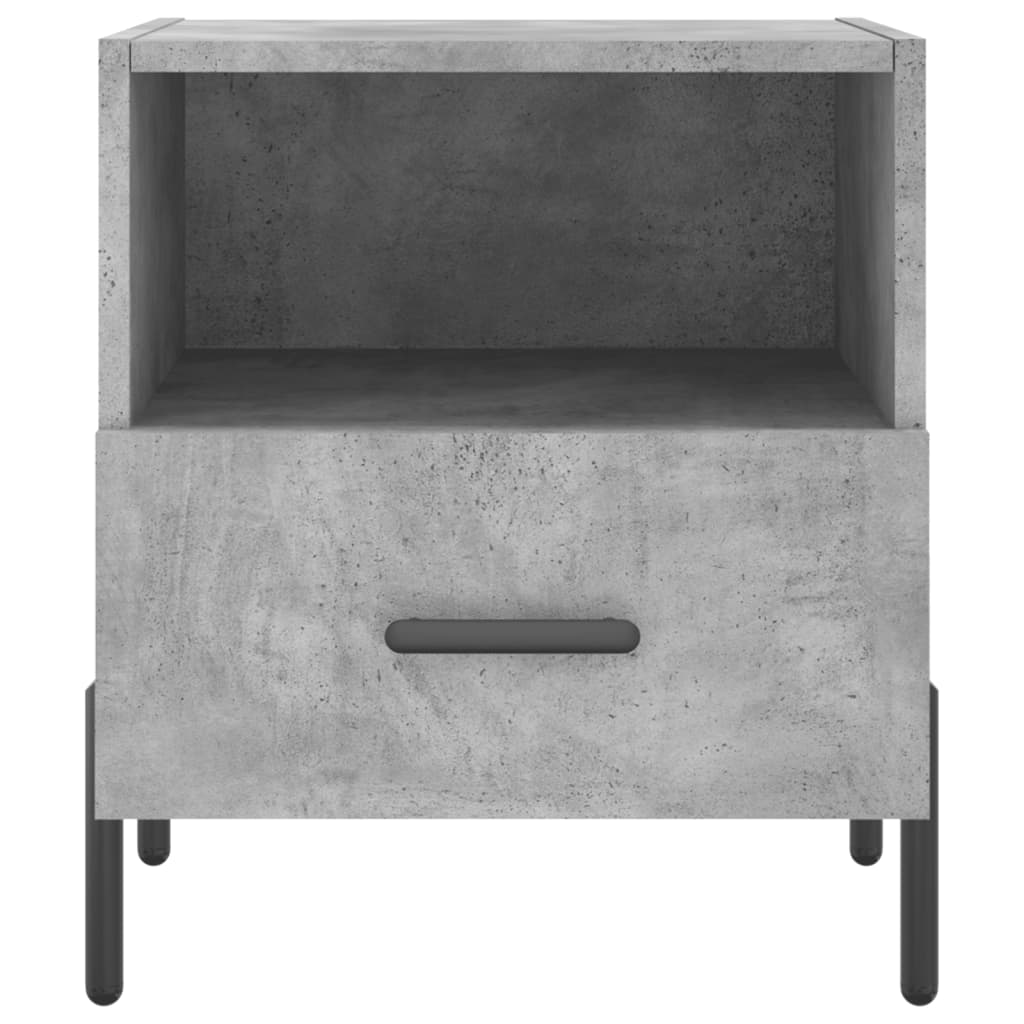 Nachttische 2 Stk. Betongrau 40x35x47,5 cm Holzwerkstoff