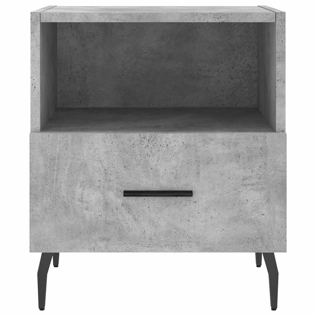 Nachttische 2 Stk. Betongrau 40x35x47,5 cm Holzwerkstoff