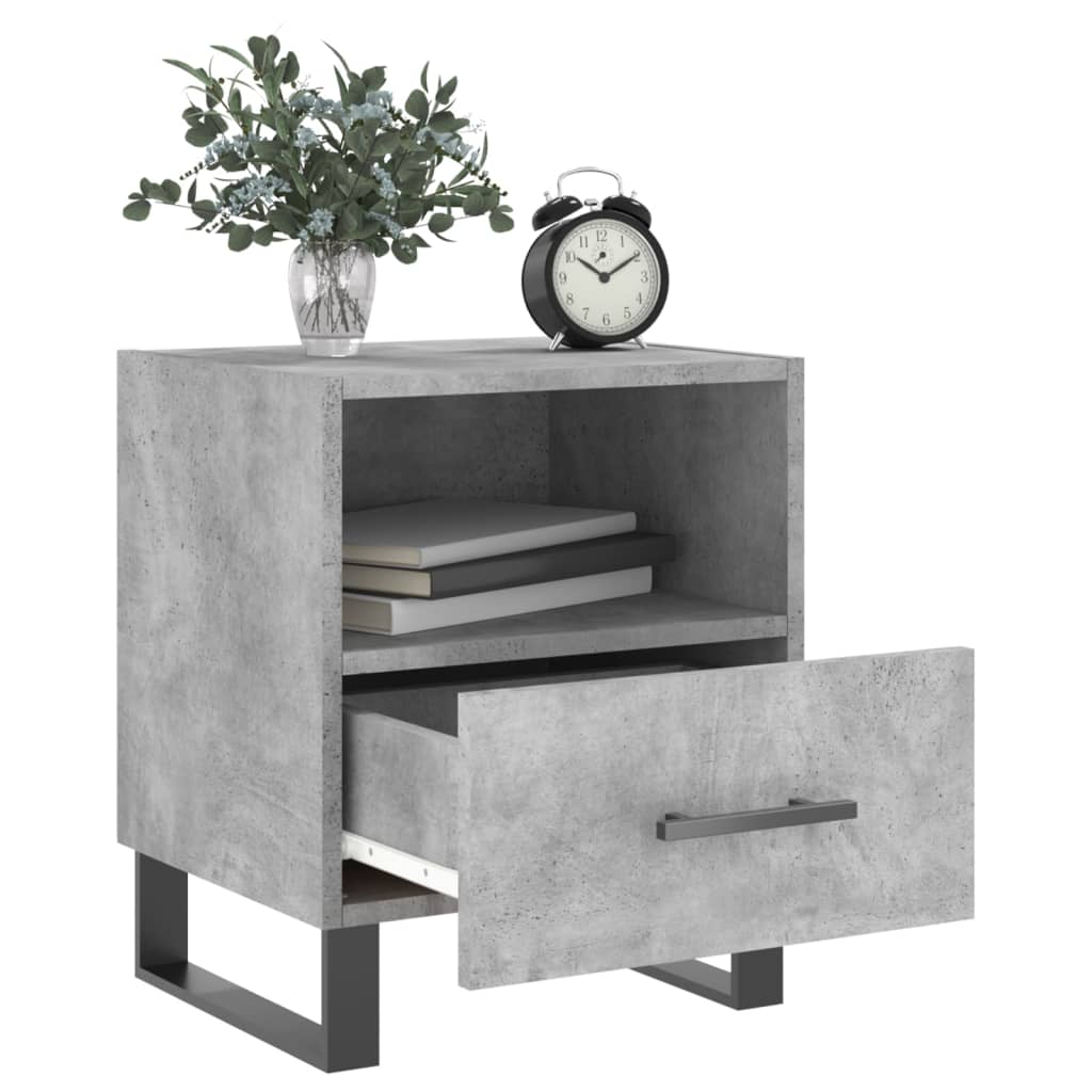 Nachttisch Betongrau 40x35x47,5 cm Holzwerkstoff