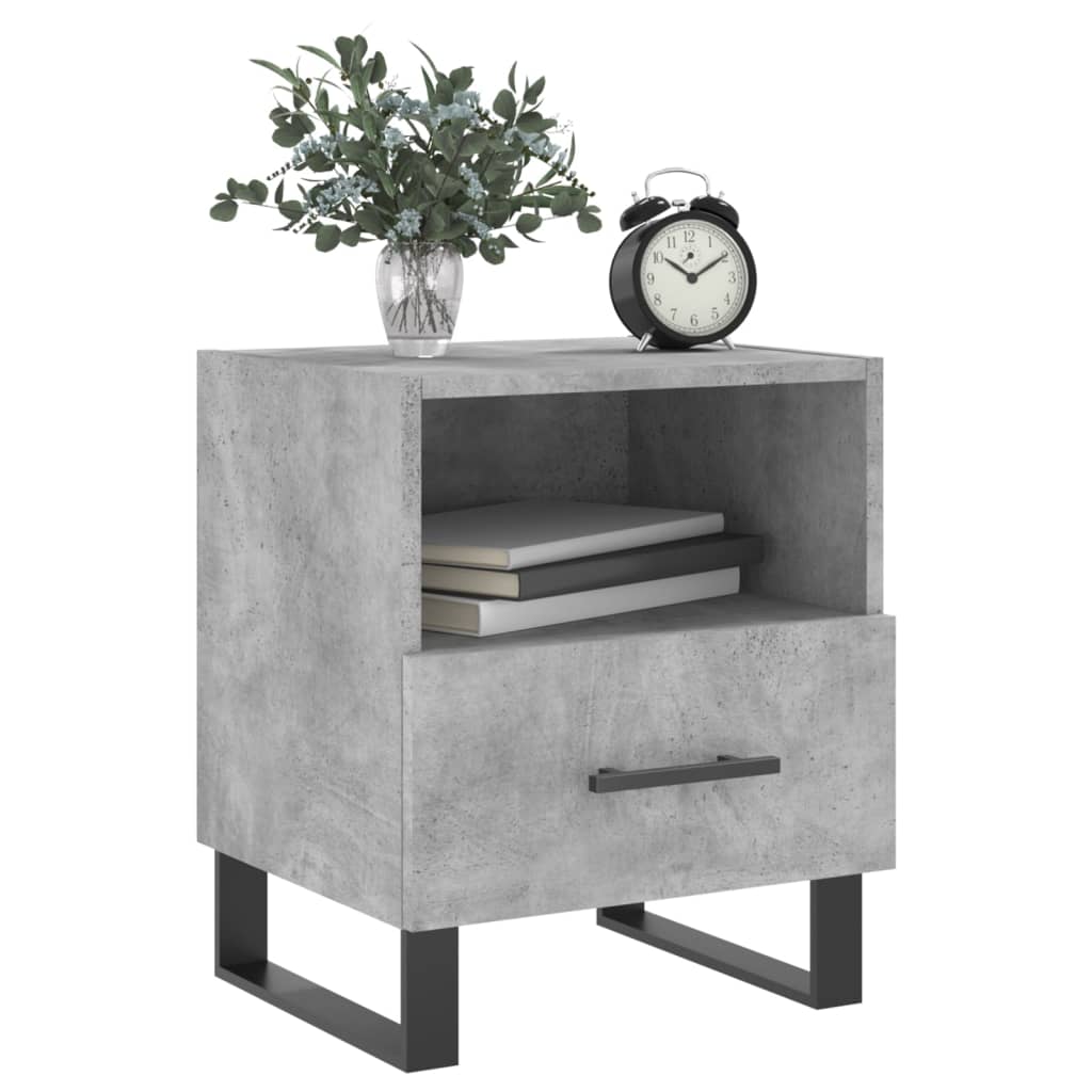 Nachttisch Betongrau 40x35x47,5 cm Holzwerkstoff