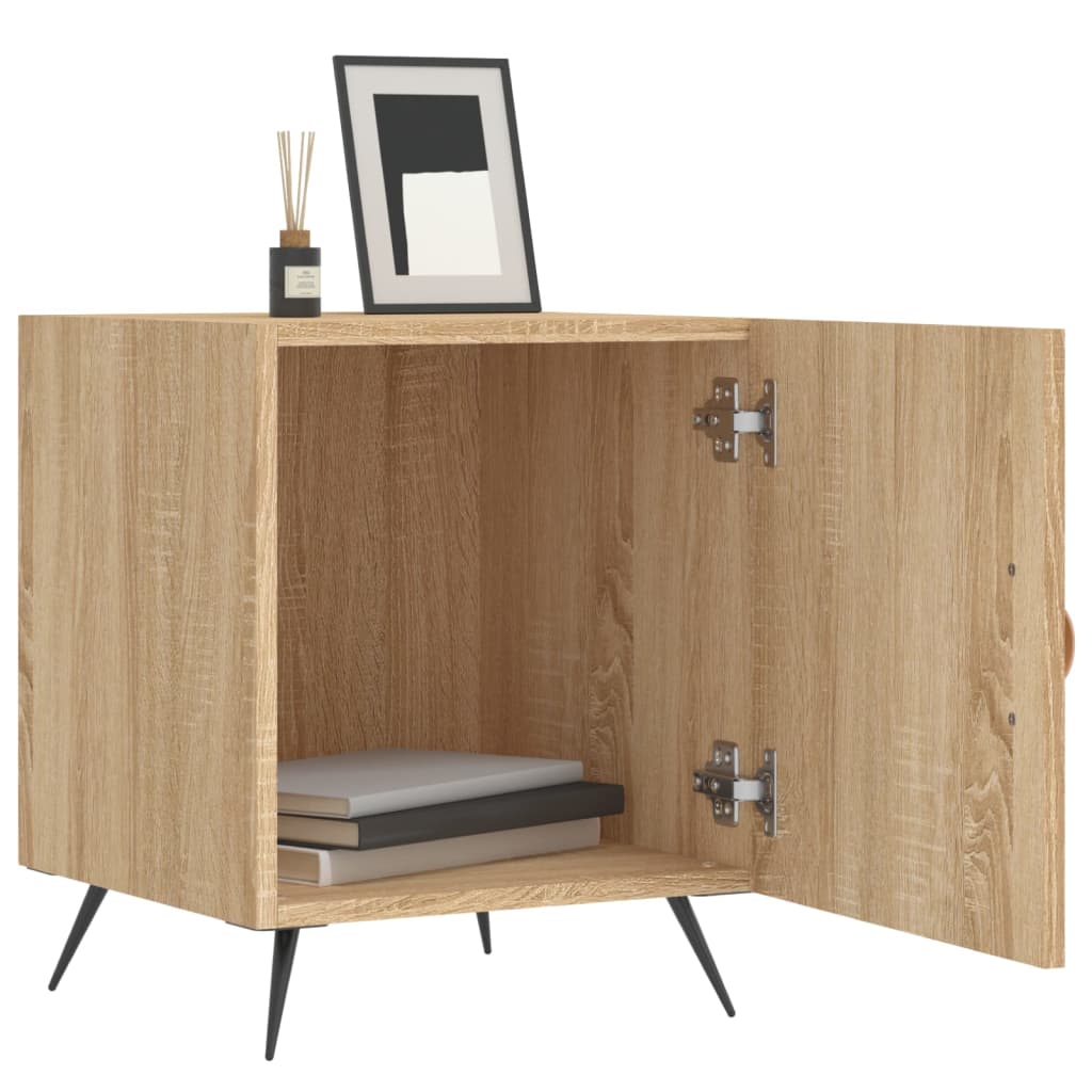 Nachttische 2 Stk. Sonoma-Eiche 40x40x50 cm Holzwerkstoff