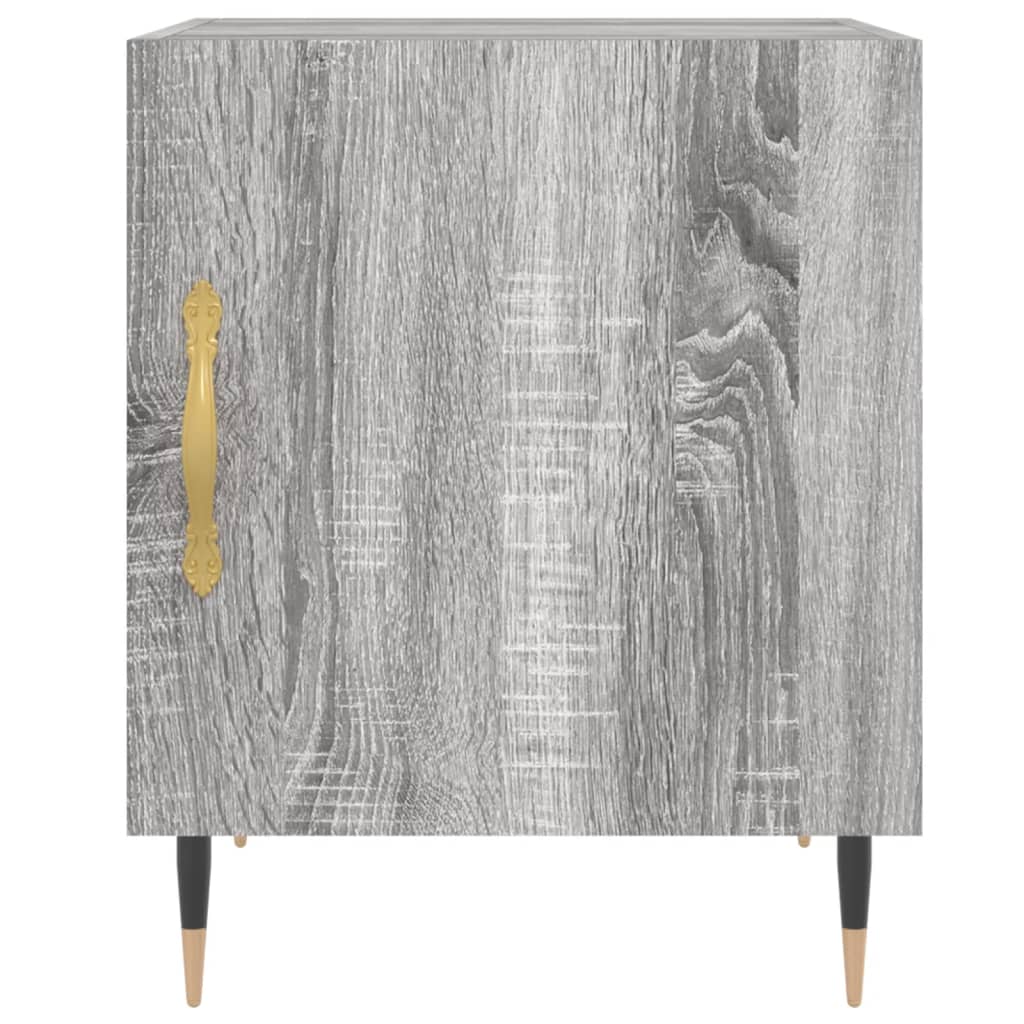 Nachttische 2 Stk. Grau Sonoma 40x40x50 cm Holzwerkstoff
