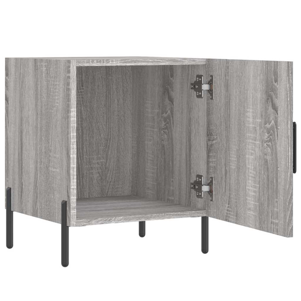 Nachttische 2 Stk. Grau Sonoma 40x40x50 cm Holzwerkstoff