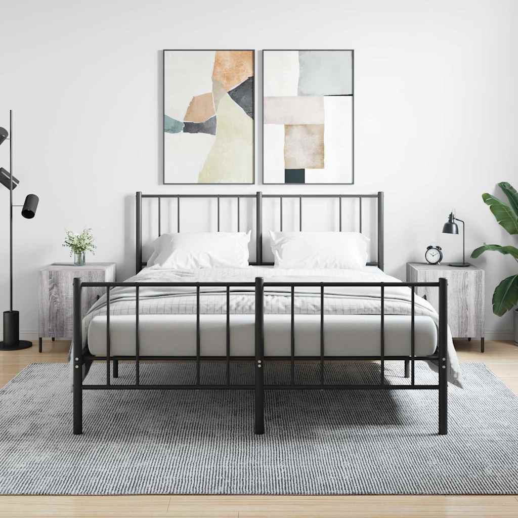 Nachttische 2 Stk. Grau Sonoma 40x40x50 cm Holzwerkstoff