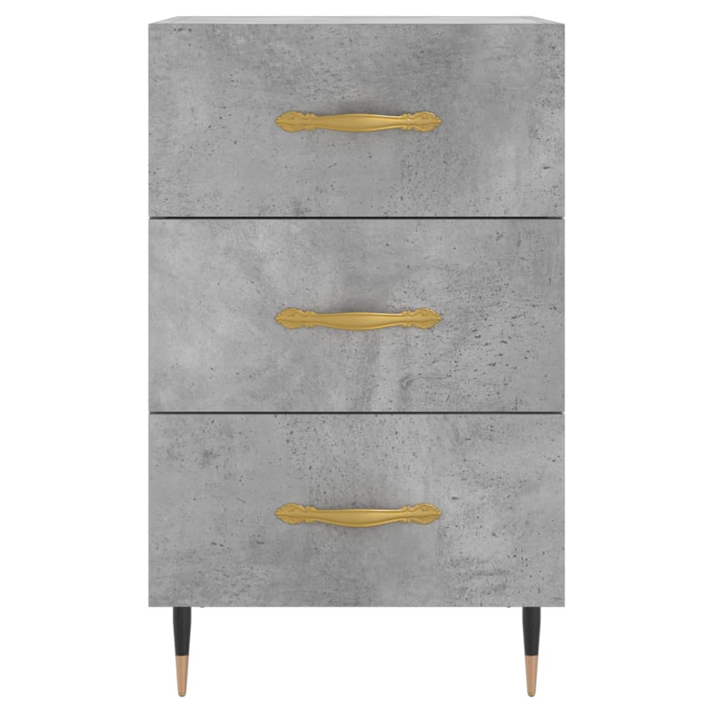 Nachttisch Betongrau 40x40x66 cm Holzwerkstoff