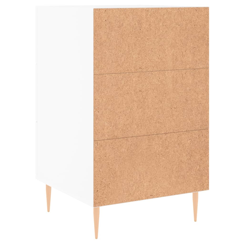 Nachttisch Weiß 40x40x66 cm Holzwerkstoff