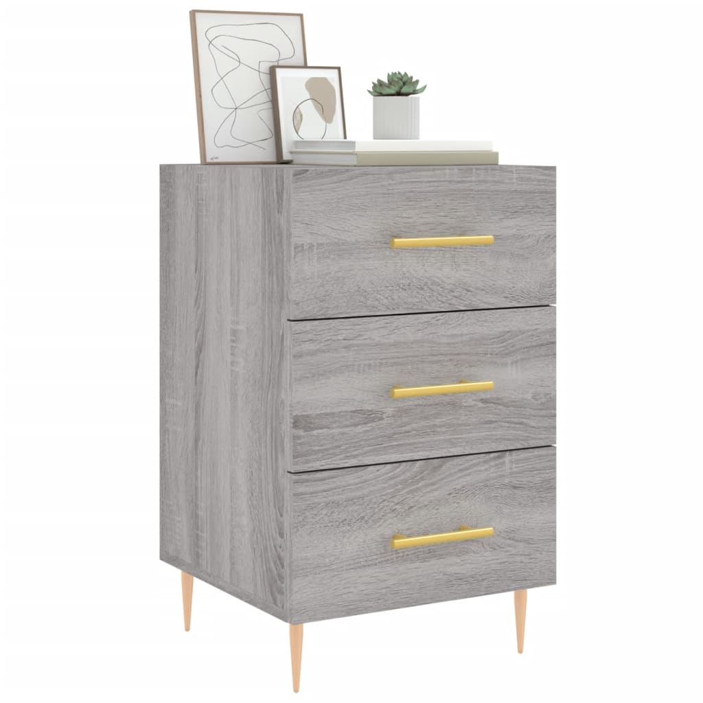 Nachttisch Grau Sonoma 40x40x66 cm Holzwerkstoff