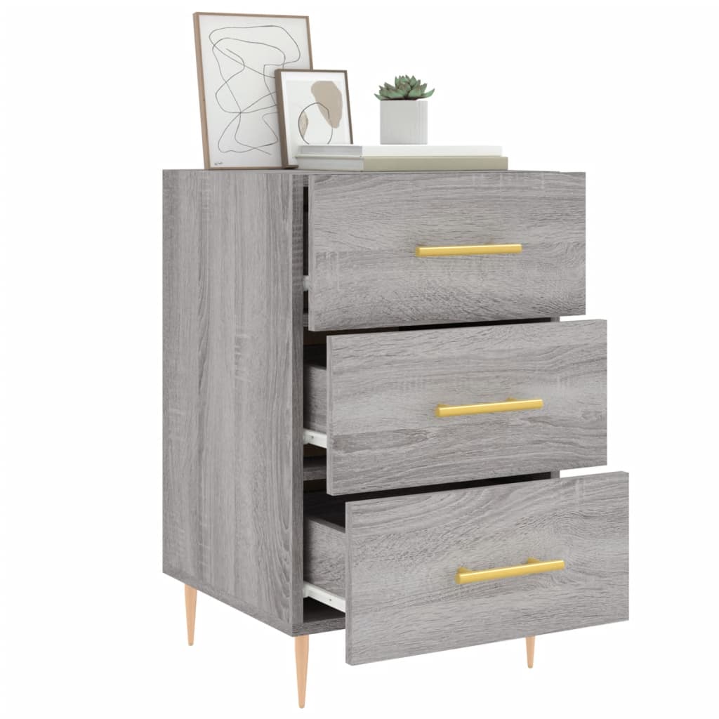 Nachttisch Grau Sonoma 40x40x66 cm Holzwerkstoff