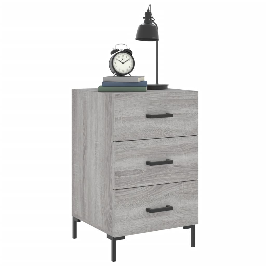 Nachttisch Grau Sonoma 40x40x66 cm Holzwerkstoff