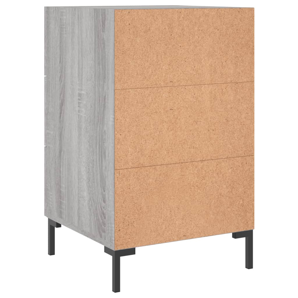 Nachttisch Grau Sonoma 40x40x66 cm Holzwerkstoff