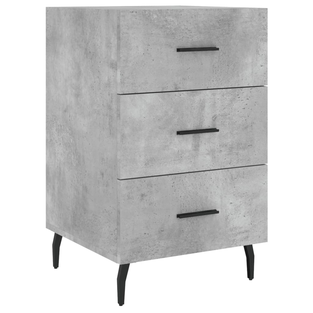 Nachttisch Betongrau 40x40x66 cm Holzwerkstoff
